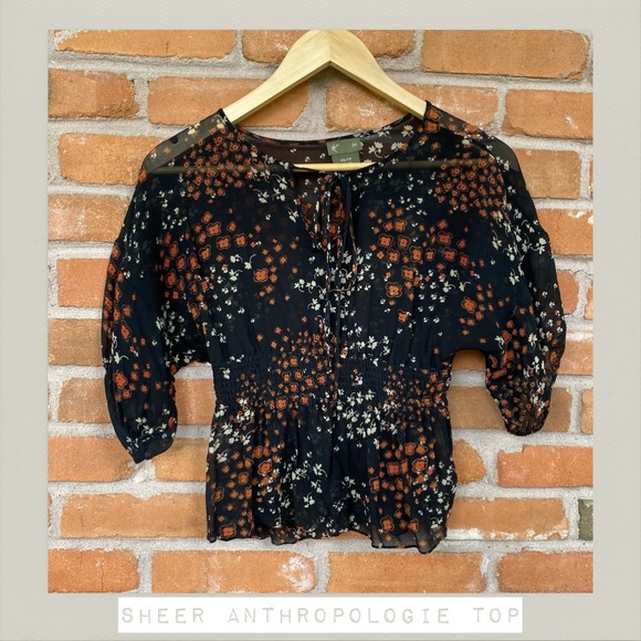 Sheer Anthropologie Top - Picture 1 of 4